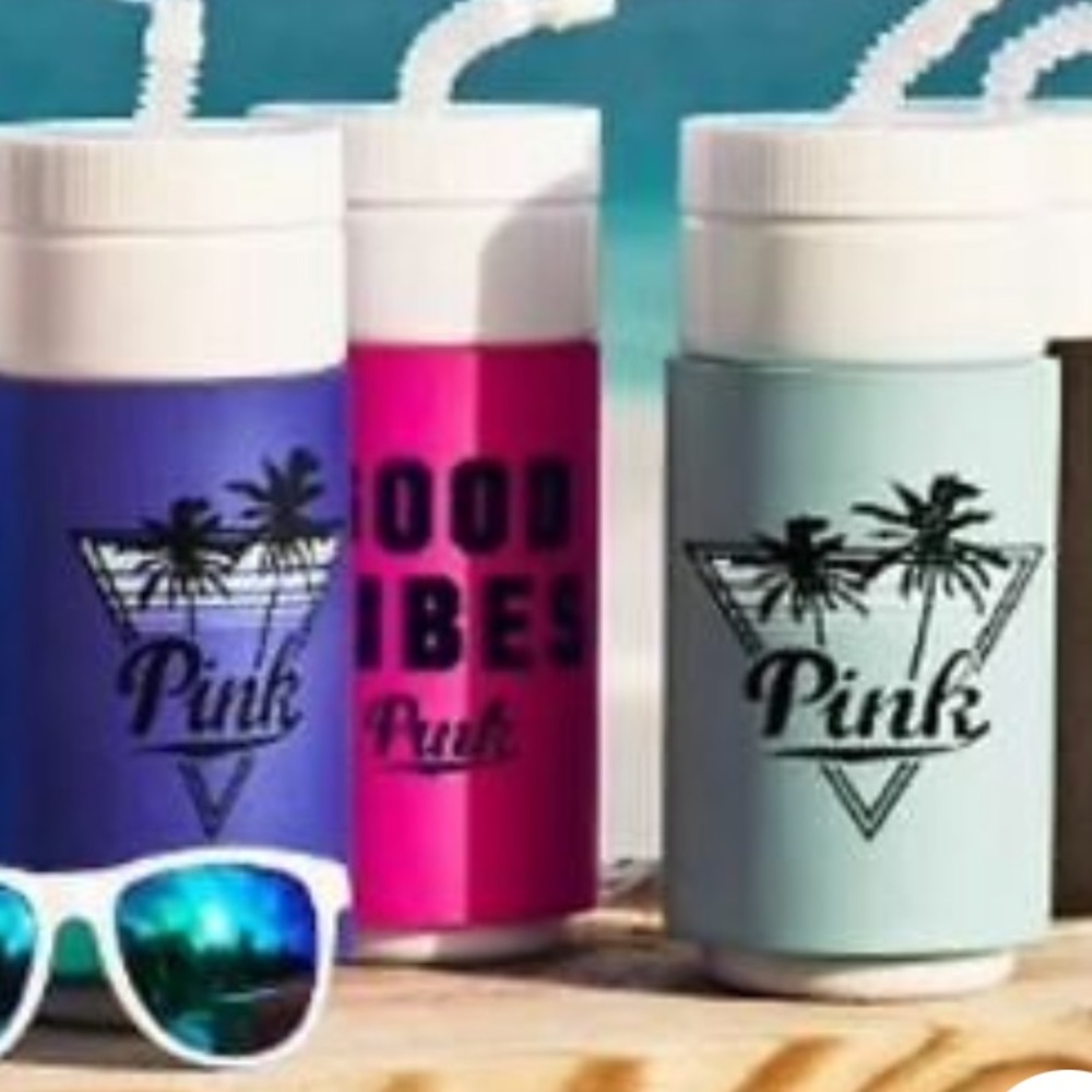 Pink Retro Water Bottle